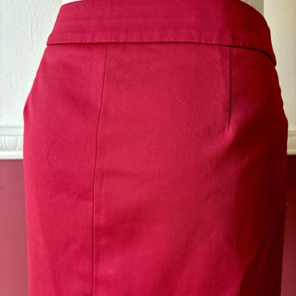 EXPRESS Design Studio Editor Mini Skirt Women's 2 Red Button Front‎ Pockets